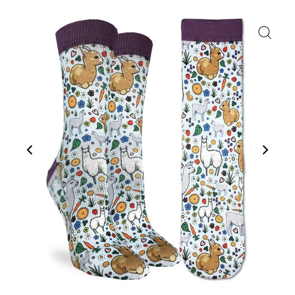 NWOT- Women’s Floral Llama Socks